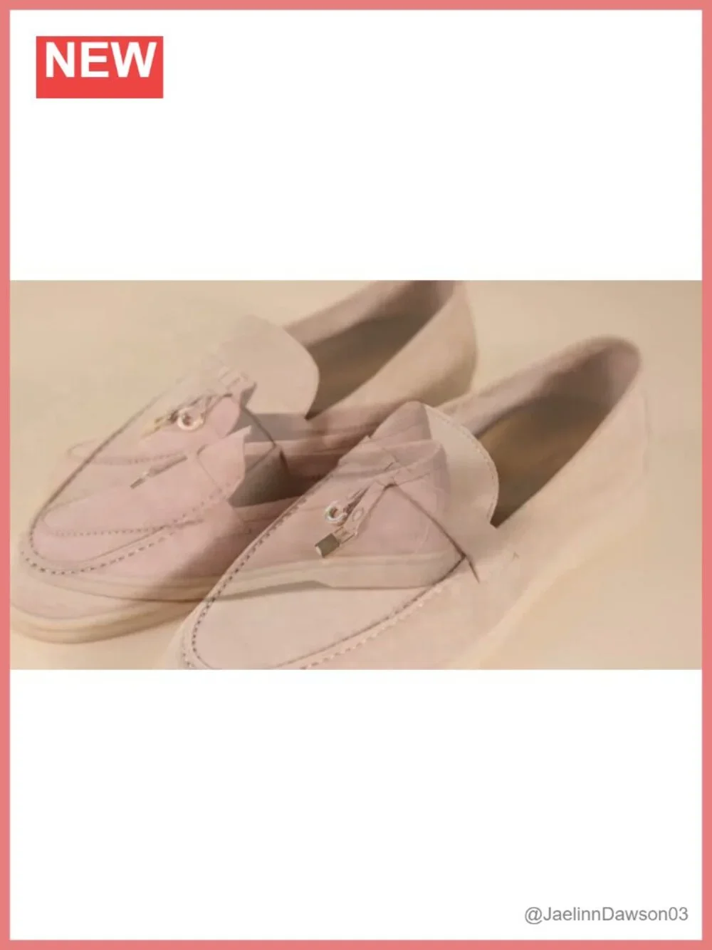 Premium Suede Leather Loafers with Charm Accents Comfort Footbed Slip-On